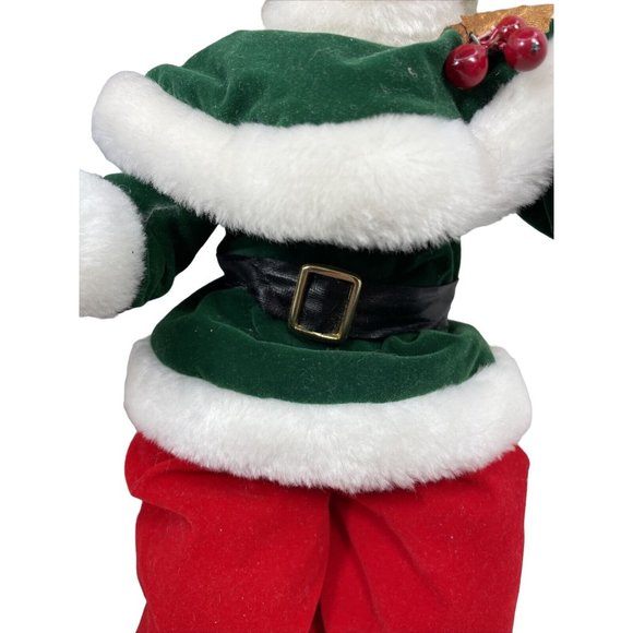 Brinns Calendar Girl Doll Vintage Christmas 14” Flocked Elf Suit W Bells - Picture 3 of 10